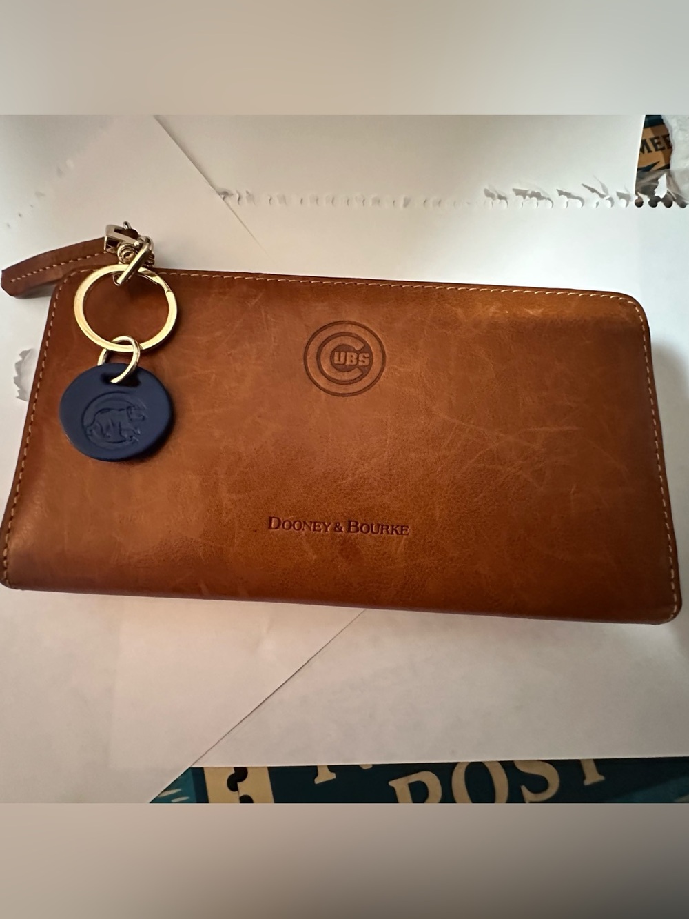 Dooney & Bourke Florentine Leather Chicago Cubs  Zip Wallet